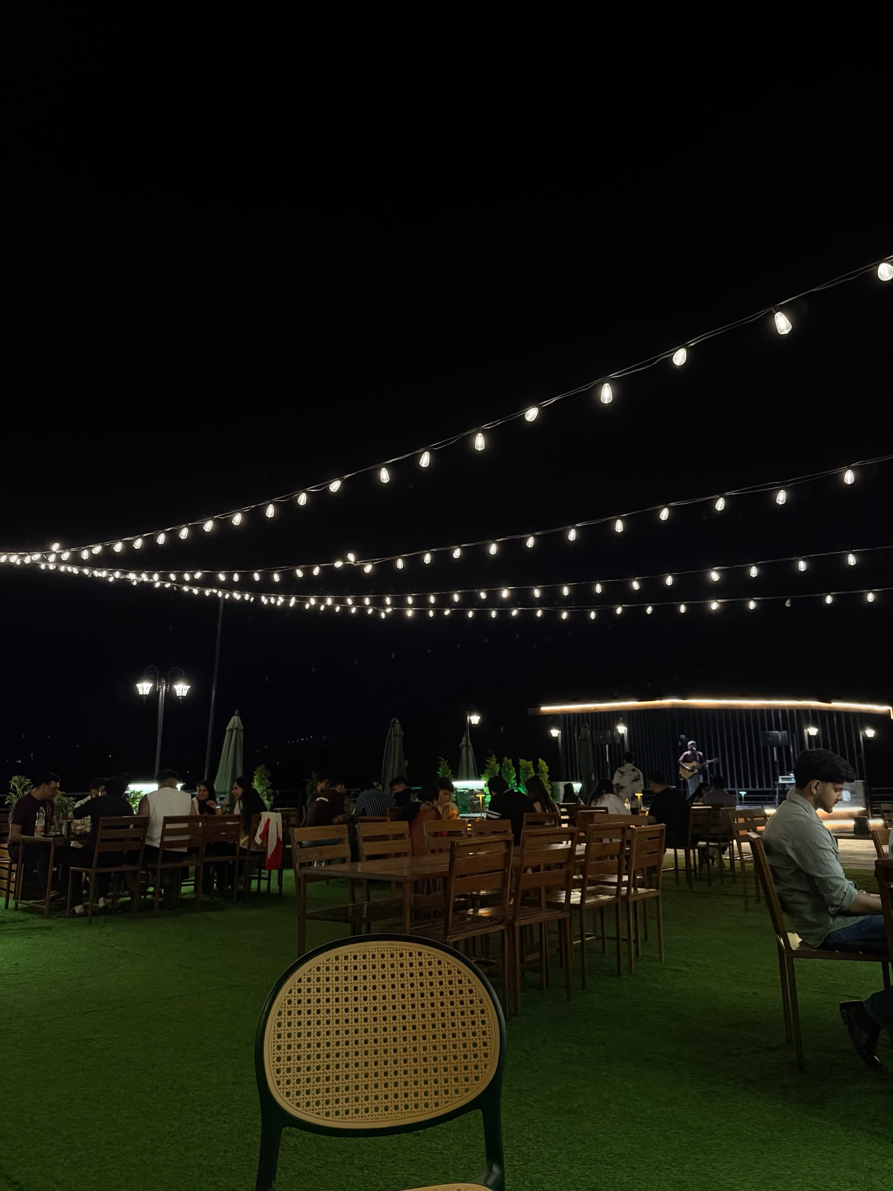 Live music night on the terrace at Chef Nikki's Platter